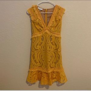 Lulus yellow golden dress